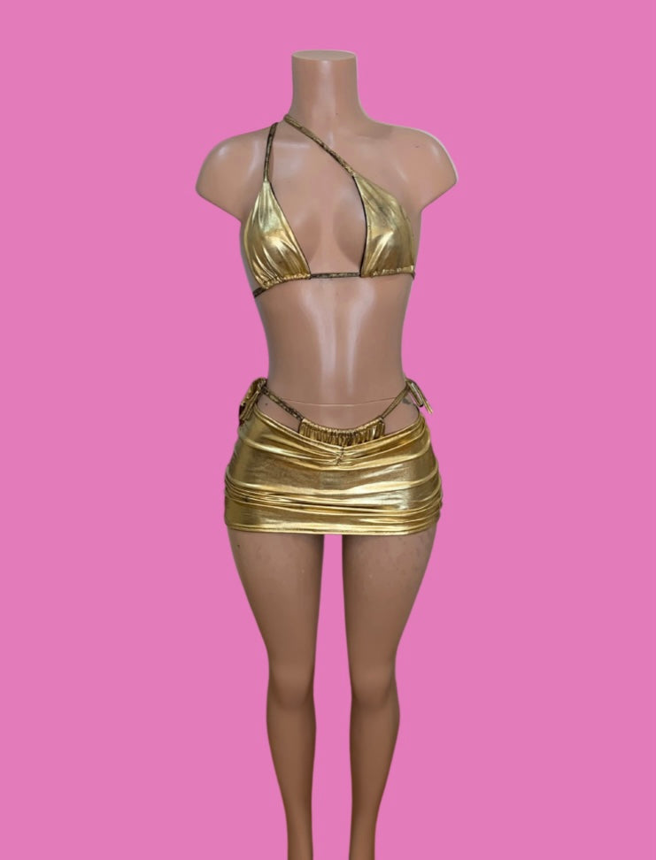 Gold metallic bathingsuit