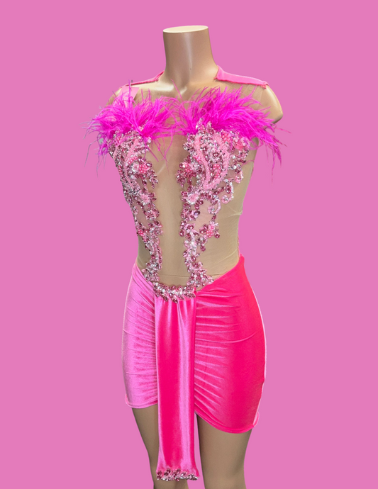 Pink flamingo dress