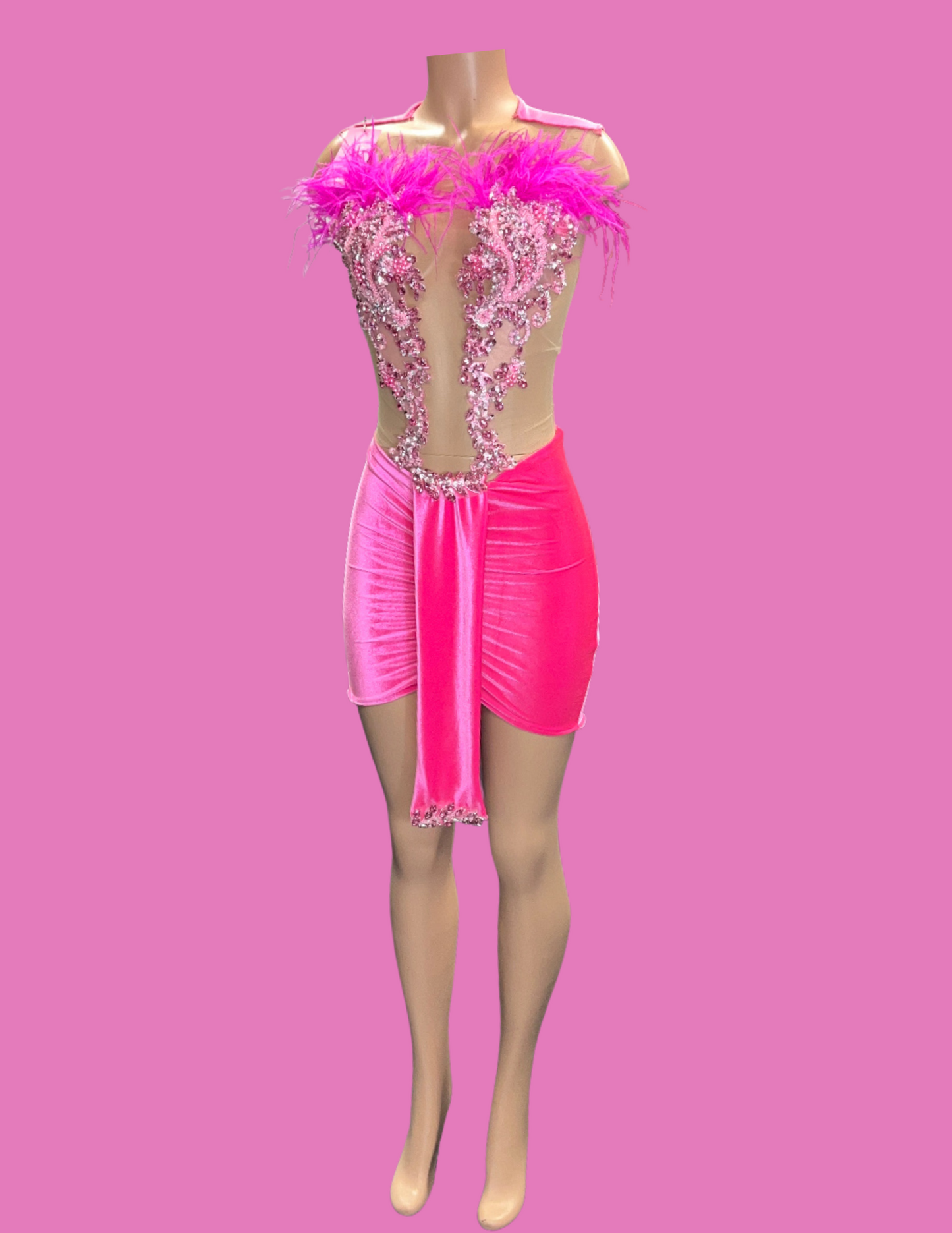 Pink flamingo dress